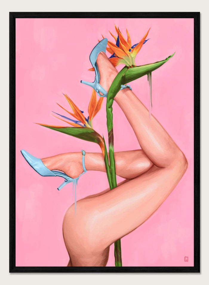 A4/8x12 inches (Framing Available) / Black Wood Frame