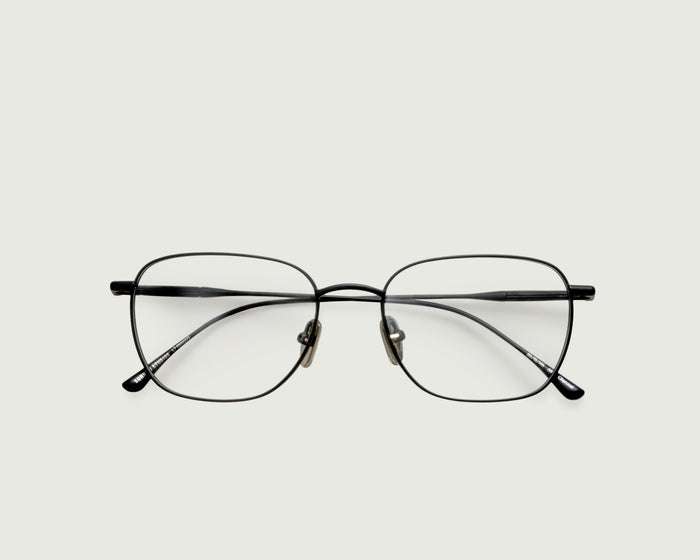 Charcoal::Alfie Eyeglasses square black titanium top