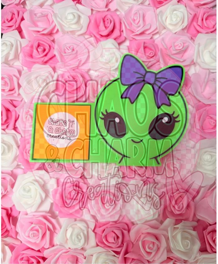 Alien with Bow Sticky Note Holder * Exclusive