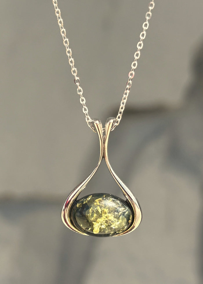 Amber Pendant Necklace