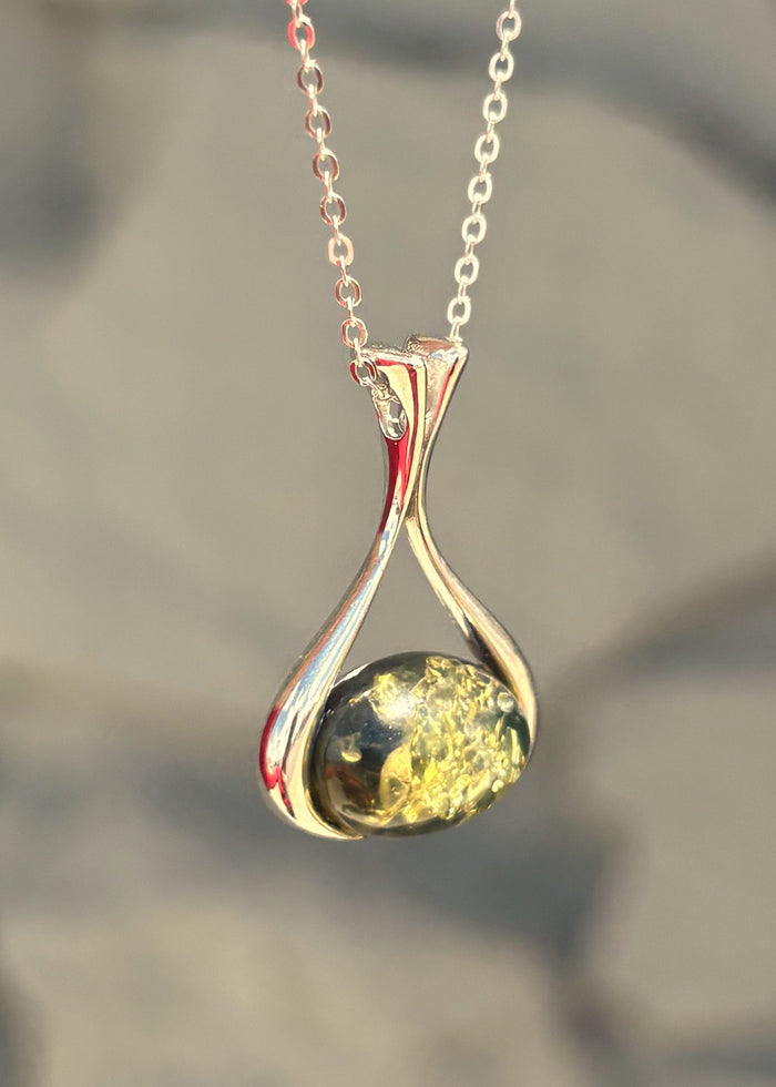 Amber Pendant Necklace