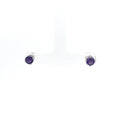 Amethyst White Gold Stud Earrings