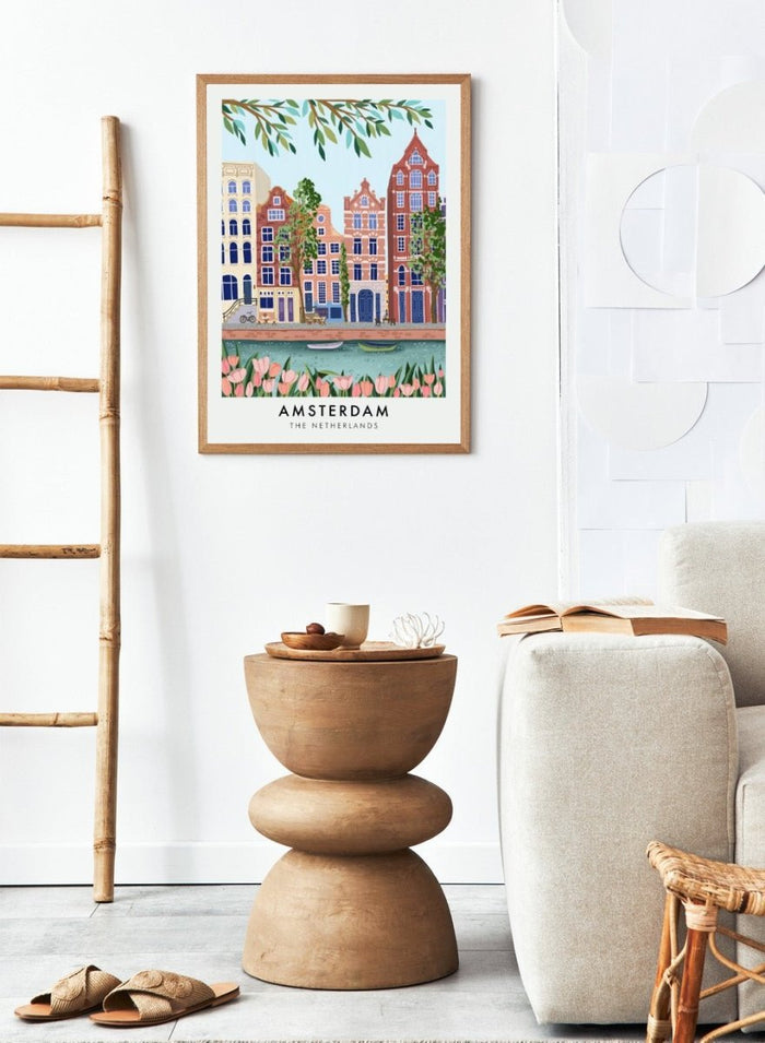Amsterdam Canal Travel Art Print_Sugar & Canvas_Sugar & Canvas