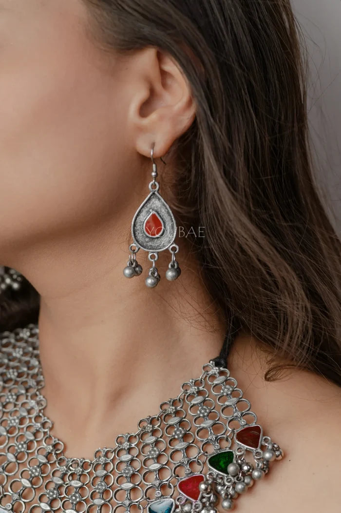 Anayeta Neckpiece Set-With Matching Earrings