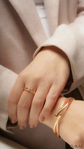 Angelic Combo of Free Size Anti Tarnish Bracelet & Ring
