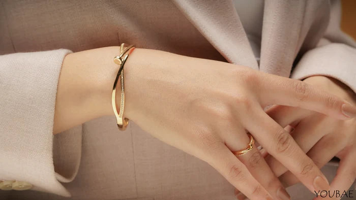 Angelic Combo of Free Size Anti Tarnish Bracelet & Ring