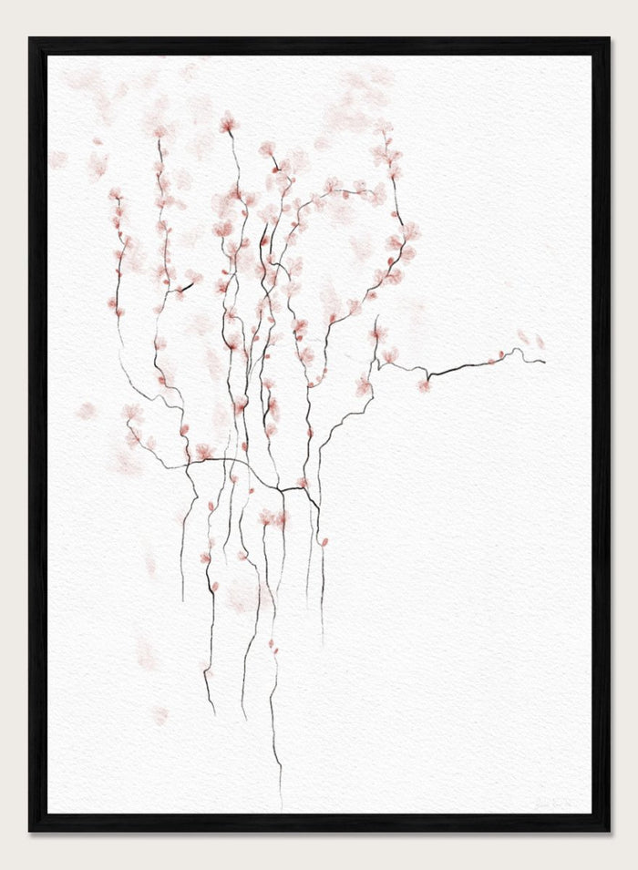 A4/8x12 inches (Framing Available) / Black Wood Frame
