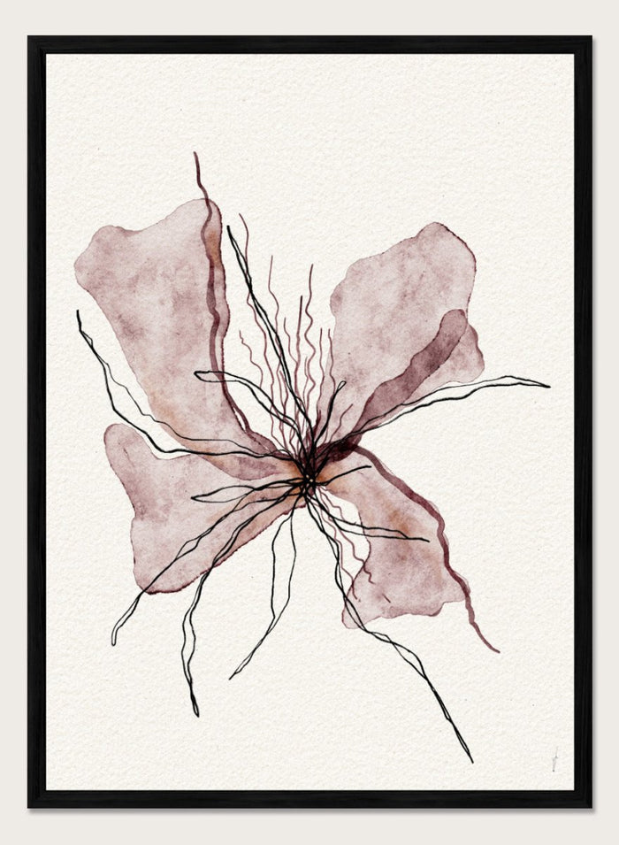 A4/8x12 inches (Framing Available) / Black Wood Frame
