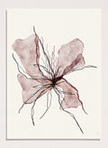 Booming Blooming by Ankie Kooi features an abstract flower illustration with soft watercolor petals and fine line details. Minimal botanical art print inspired by nature and growth.