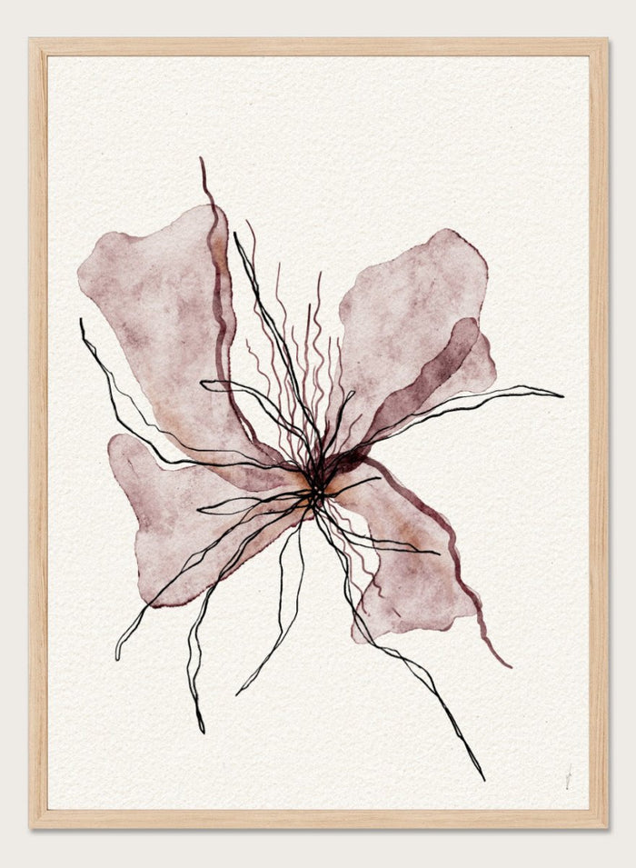A4/8x12 inches (Framing Available) / Oak Wood Frame
