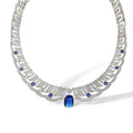 Annelin Nave Blue Laurel Leaf Necklace