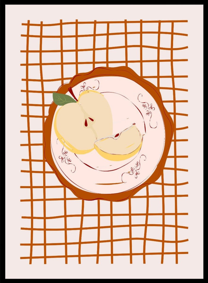 ‘Apple on Porcelain’ Aesthetic Art Print_Sugar & Canvas_Sugar & Canvas