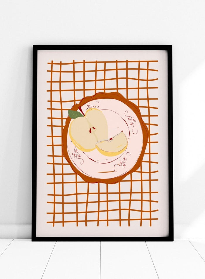‘Apple on Porcelain’ Aesthetic Art Print_Sugar & Canvas_Sugar & Canvas
