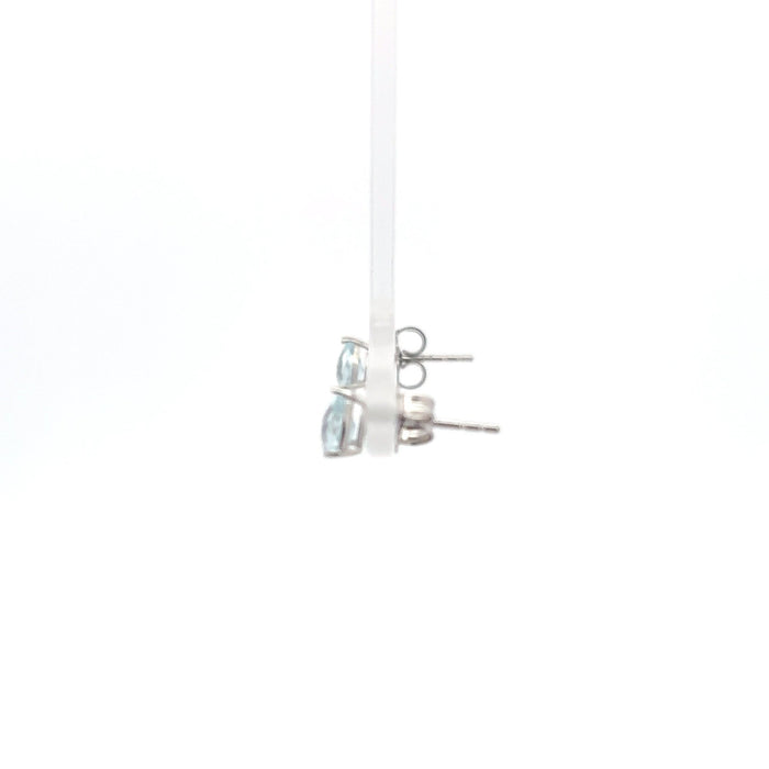 Aquamarine White Gold Stud Earrings