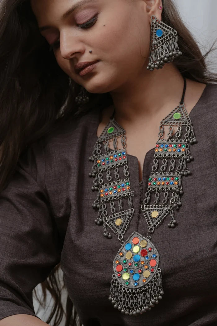 Araz Oxidised Neckpiece Set