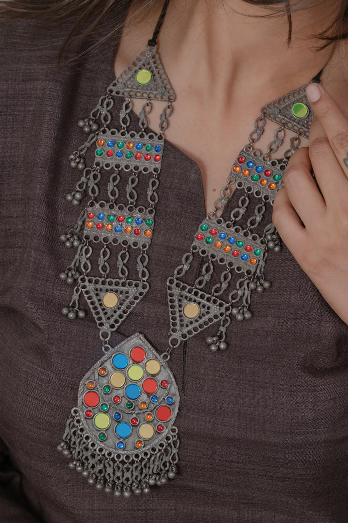 Araz Oxidised Neckpiece Set