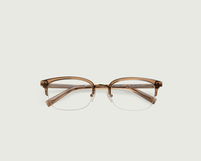 Almond::Arthur Eyeglasses browline black plant-based plastic top