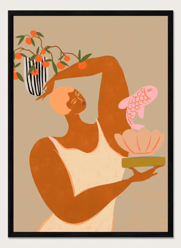 12x16 inches/30x40cm (Framing Available) / Black Wood Frame