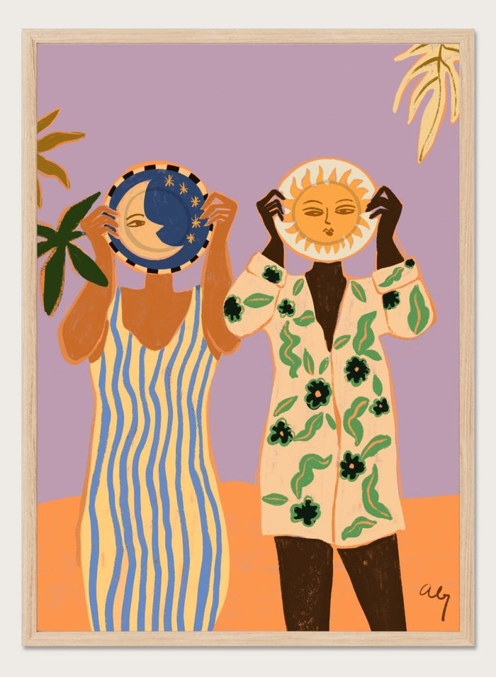 Arty Guava - Sun and Moon Art Print