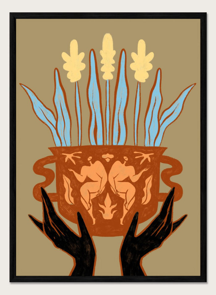 12x16 inches/30x40cm (Framing Available) / Black Wood Frame