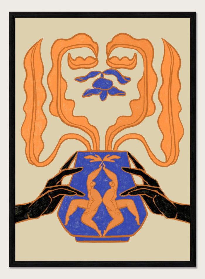 12x16 inches/30x40cm (Framing Available) / Black Wood Frame
