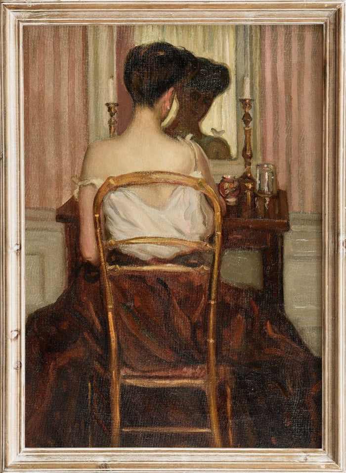 "At the Mirror" Art Print_Sugar & Canvas_Frederick Carl Frieseke