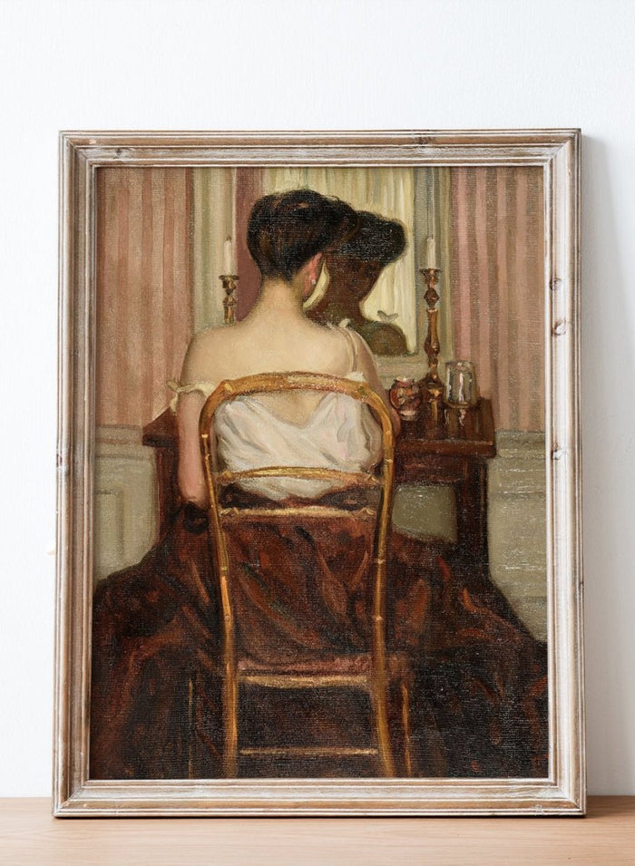 "At the Mirror" Art Print_Sugar & Canvas_Frederick Carl Frieseke
