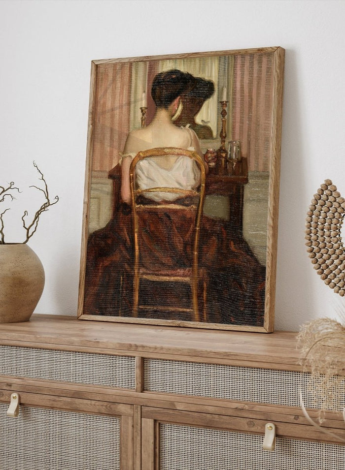 "At the Mirror" Art Print_Sugar & Canvas_Frederick Carl Frieseke