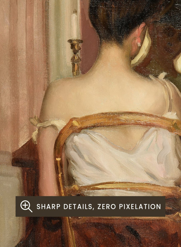 "At the Mirror" Art Print_Sugar & Canvas_Frederick Carl Frieseke