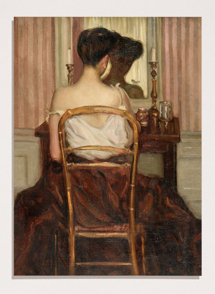 "At the Mirror" Art Print_Sugar & Canvas_Frederick Carl Frieseke