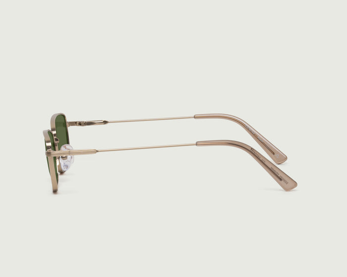 Gecko Adaptive::Austin Anti-Radiation Glasses Rectangle gold  metal side