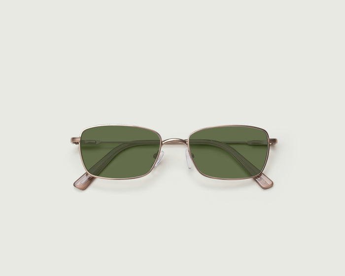 Gecko Adaptive::Austin Anti-Radiation Glasses Rectangle gold  metal top