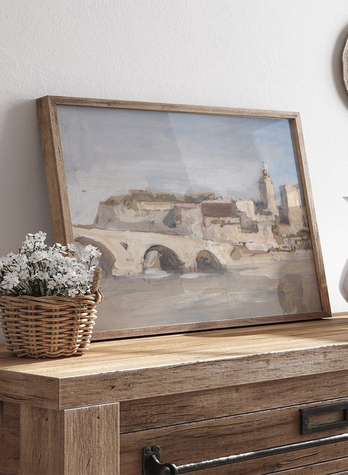 "Avignon; Bridge over a River" Art Print_Sugar & Canvas_Hercules Brabazon Brabazon