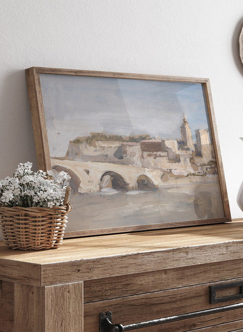 "Avignon; Bridge over a River" Art Print_Sugar & Canvas_Hercules Brabazon Brabazon