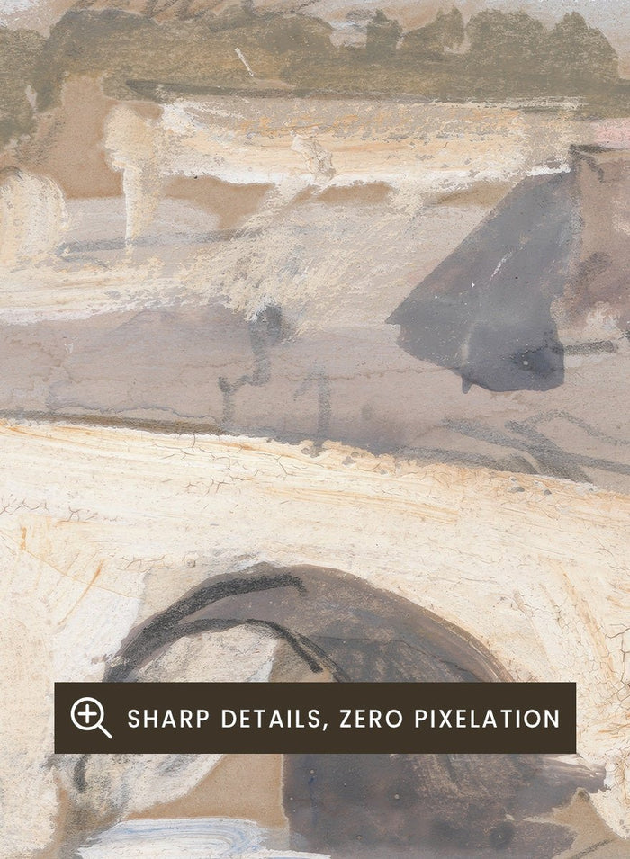 "Avignon; Bridge over a River" Art Print_Sugar & Canvas_Hercules Brabazon Brabazon