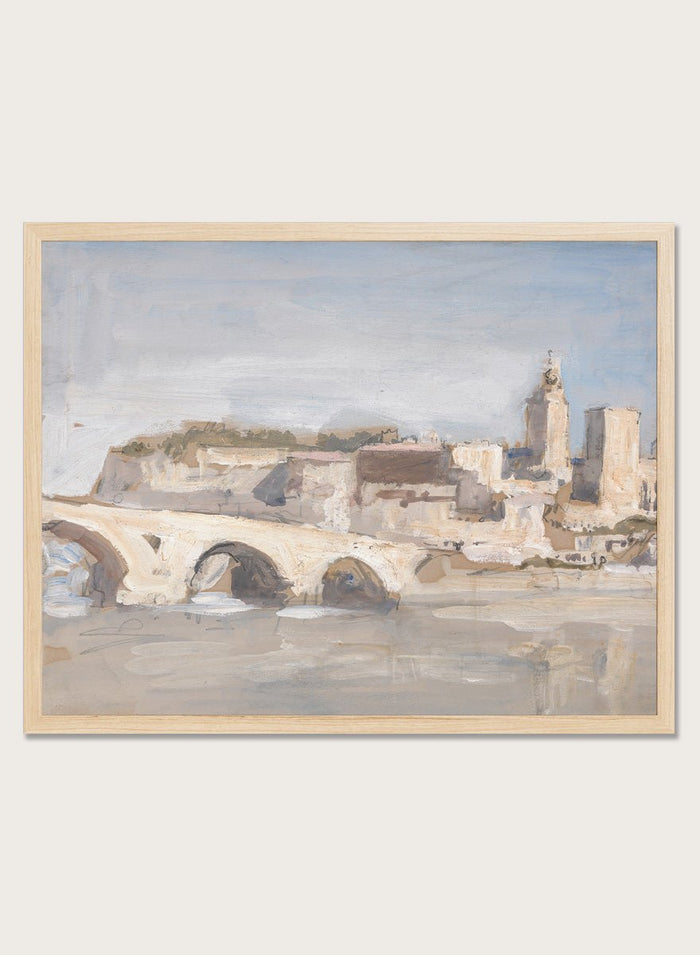 "Avignon; Bridge over a River" Art Print_Sugar & Canvas_Hercules Brabazon Brabazon
