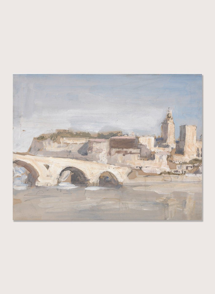 "Avignon; Bridge over a River" Art Print_Sugar & Canvas_Hercules Brabazon Brabazon