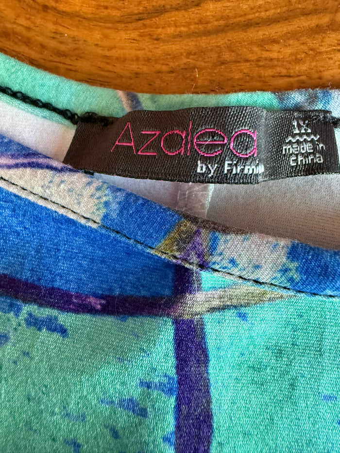 Azalea Preowned great condition Size 1X green/blue/multi Tunic