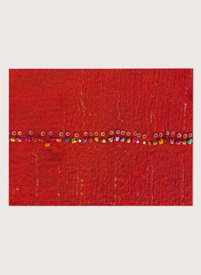 Pickers Sorting Chillies by Azim Khan Ronnie aerial photography print showing workers in red chilli fields Bangladesh, cultural documentary wall art poster