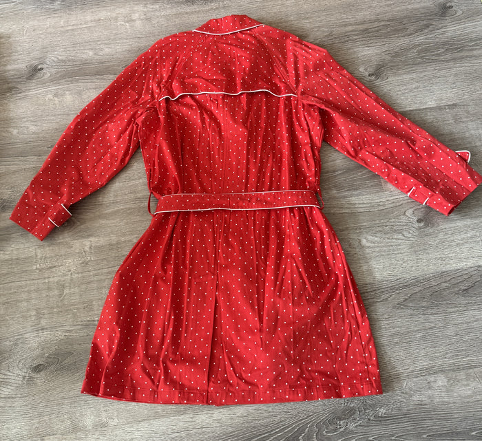 Bandolino Preowned great condition Size XL Red/White Trenchcoat