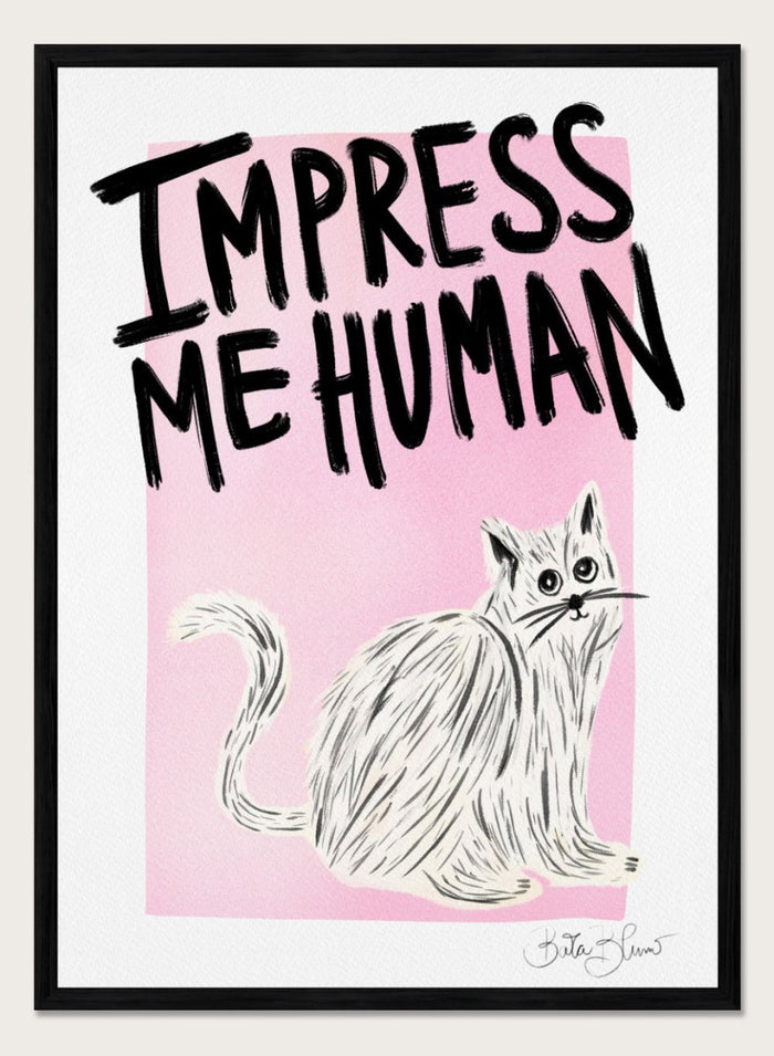 A4/8x12 inches (Framing Available) / Black Wood Frame