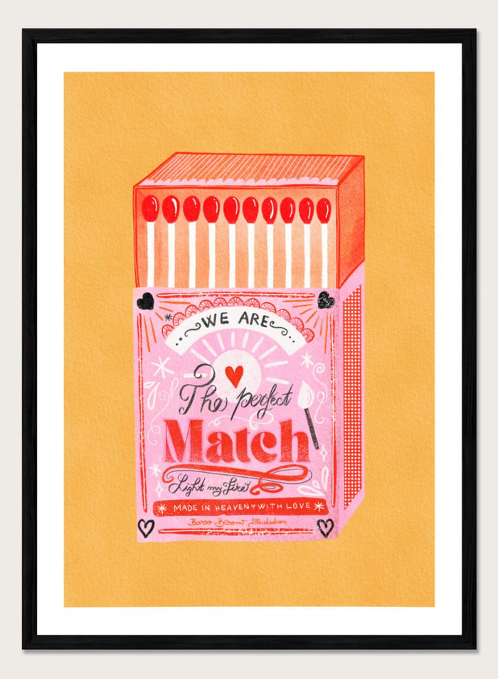 A4/8x12 inches (Framing Available) / Black Wood Frame
