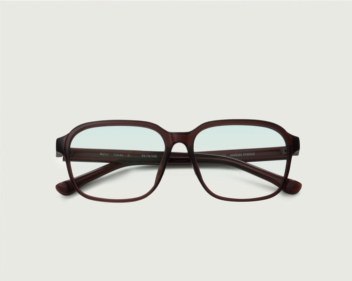Cacao::Barry Anti-Radiation Glasses square brown recycled polyester top