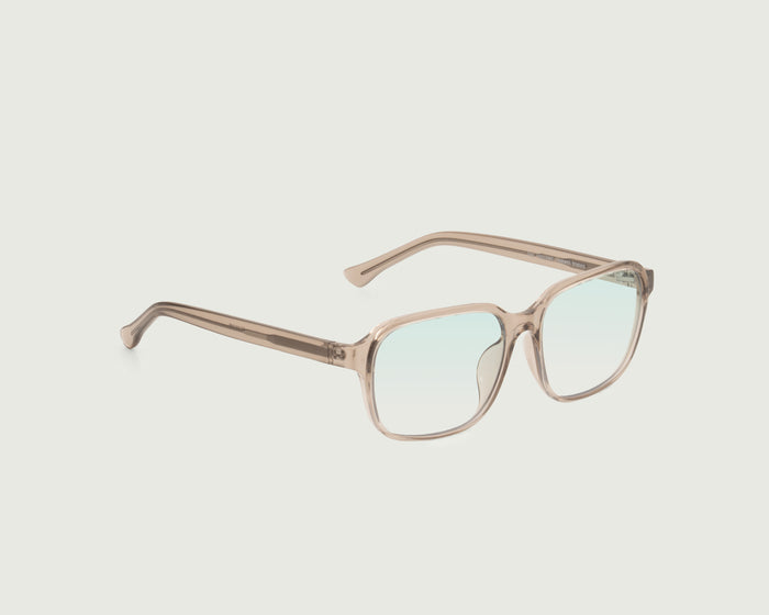 Sesame::Barry Anti-Radiation Glasses square brown recycled polyester front diagonal