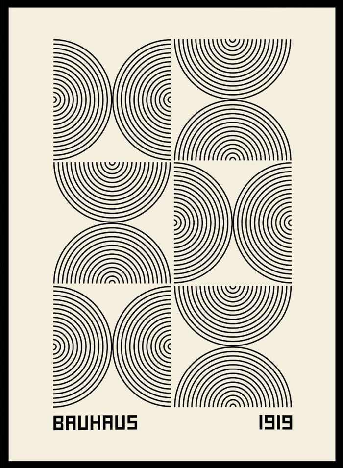 Bauhaus 1919 Geometric Lines Art Print BH64_Sugar & Canvas_Sugar & Canvas