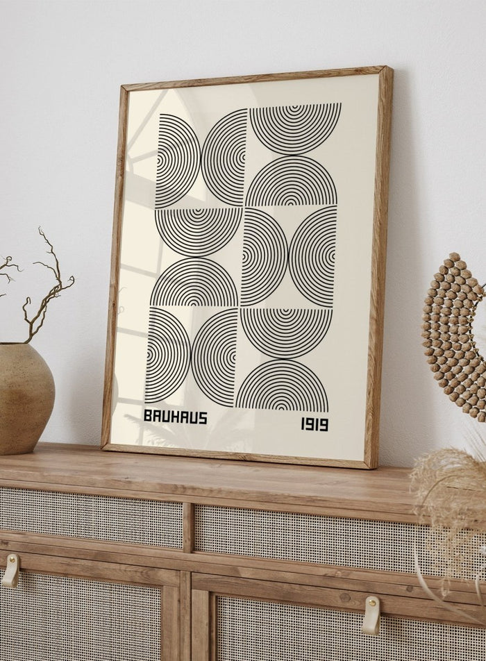 Bauhaus 1919 Geometric Lines Art Print BH64_Sugar & Canvas_Sugar & Canvas