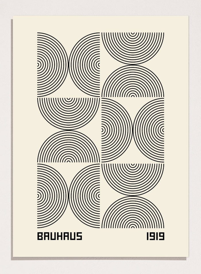 Bauhaus 1919 Geometric Lines Art Print BH64_Sugar & Canvas_Sugar & Canvas