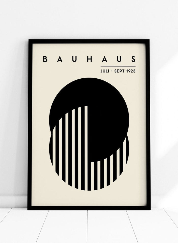 Bauhaus Geometric Circles Abstract Art Print BH69_Sugar & Canvas_Sugar & Canvas