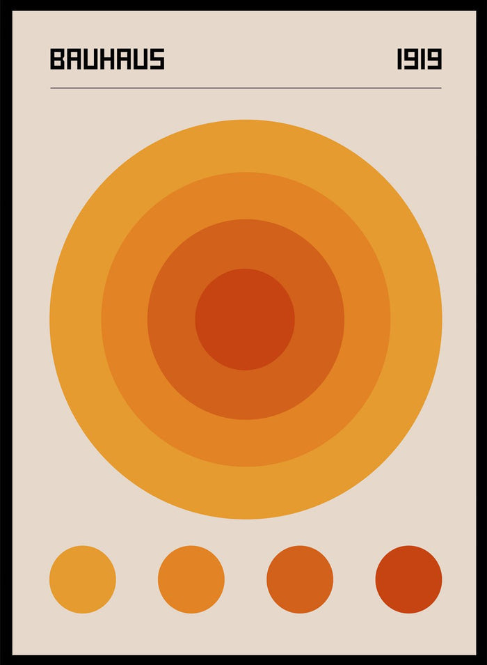 Bauhaus Geometric Circles Art Print_Sugar & Canvas