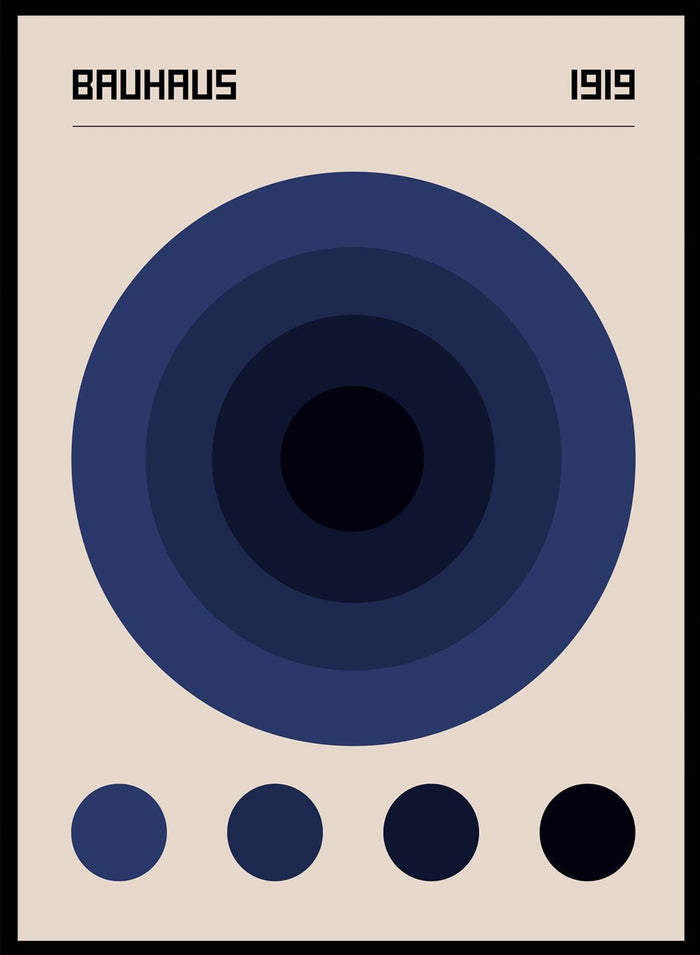 Bauhaus Geometric Circles Art Print_Sugar & Canvas
